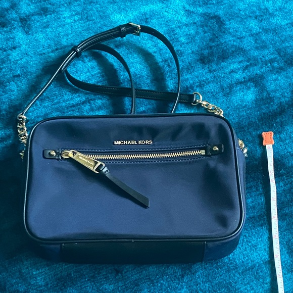 Michael Kors Handbags - Michael Kors nylon navy camera/crossbody bag